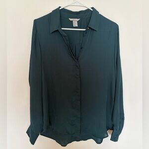 H&M Dark Green Blouse